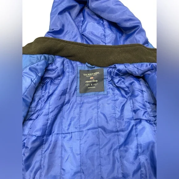 Women US Polo Assn. Blue Puffer Jacket Size S - Picture 3 of 6